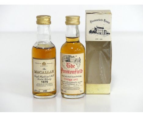 1 5-cl bt The Macallan 1970 Single Highland Malt Scotch Whisky 1970 43% ms/us, bottled 1988 sl ullaged  1 5-cl bt The Preston