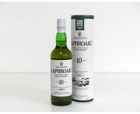 1 70-cl bt Laphroaig 10YO Islay Single Malt Scotch Whisky 40% original tube