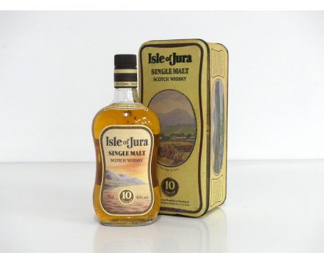 1 75-cl bt Isle of Jura 10YO Single Malt Scotch Whisky 40% oc, original tin