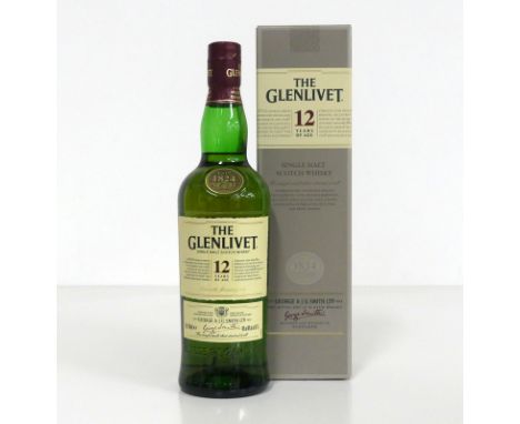 1 70-cl bt The Glenlivet 12YO Single Malt Scotch Whisky 40% oc