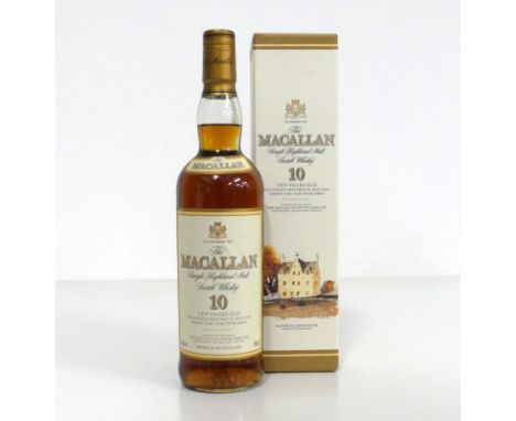 1 70-cl bt Macallan 10YO Single Highland Malt Scotch Whisky matured in Sherry Oak Casks 40% oc