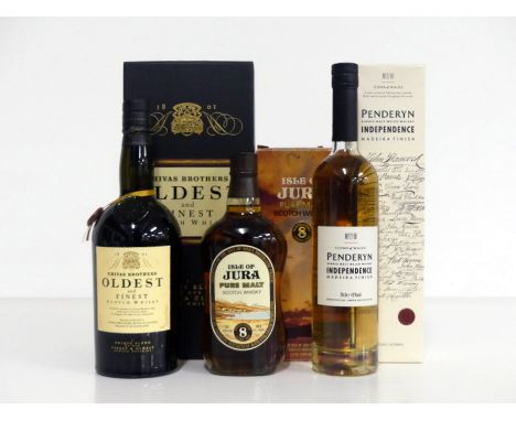 1 litre bt Chivas Brothers Oldest &amp; Finest Scotch Whisky 43% presentation case 1 70-cl bt Penderyn Icons of Wales Indepen