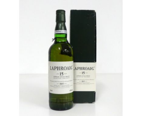 1 70-cl bt Laphroaig 15YO Single Islay Malt Scotch Whisky pre-Royal Warrant 43% oc