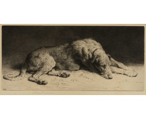 HERBERT DICKSEE (English 1862-1942) limited edition (125) etching - entitled, 'Waiting', signed fully in pencil, 22 x 44cmsPr