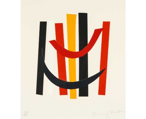 ‡ SIR TERRY FROST RA (English 1915-2003) limited edition (18/50) etching with collage - entitled, 'Red and Yellow for Nice', 