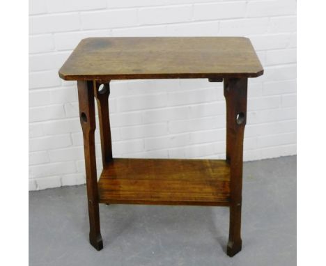 An oak Arts & Craft side table, 76 x 62cm