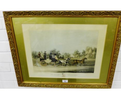 A gilt framed coaching print 'Daglioni Windsor Coach',  66 x 51cm
