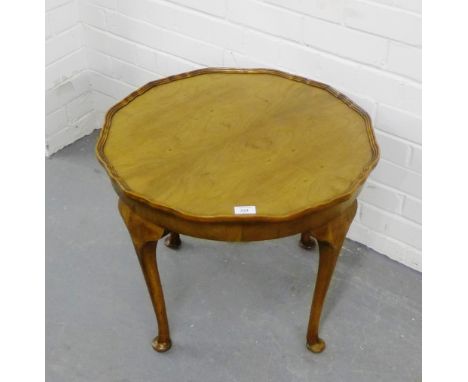 A mahogany occasional table, with pie crust top, 48 x 60cm