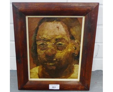 Scottish School  'Male Portrait, Head and Shoulders' Oil-on-board, framed, 18 x 23cm
