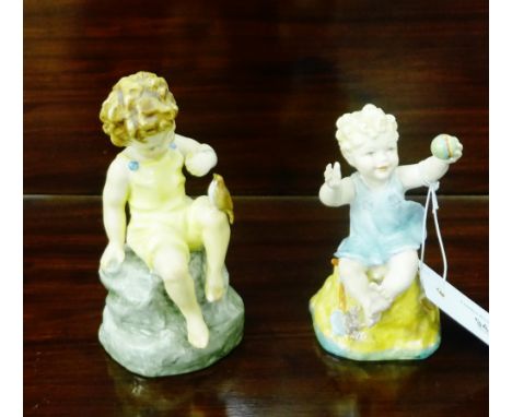 Two Royal Worcester 'Days of the Week' child figures to include 'Fridays Child is loving and giving' model No.3523, 'but the 