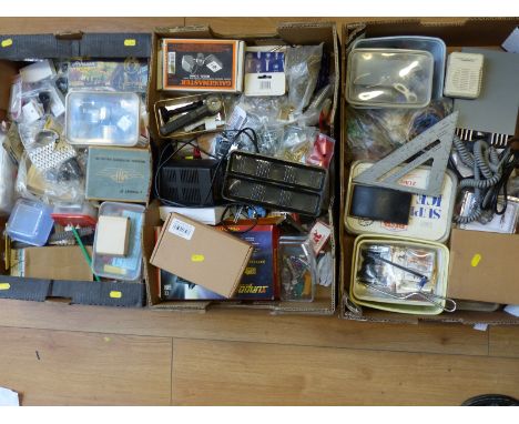A large quantity of DIY, model making or similar tools and consumables including power supplies, files, drills, fixings etc 