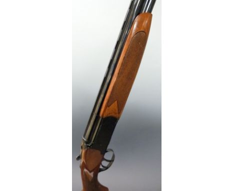 Luigi Franchi Falconet 12 bore over and under ejector shotgun with engraved scenes of birds to the lock, engraved top lever, 