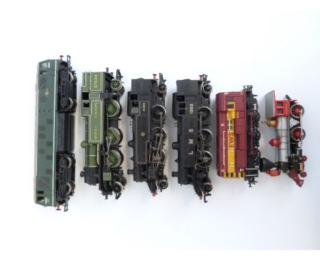 Six Bachmann 0 gauge diesel and tank locomotives including American Jupiter, BR, EWS, LMS etc