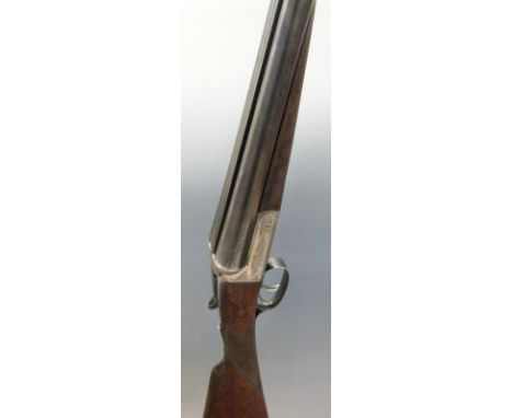 William Moore & Grey 12 bore side by side shotgun with engraved lock, top plate, top lever, underside and trigger guard, cheq