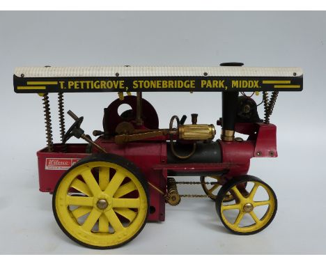 Wilesco D409 T live steam showman's traction engine with dynamo