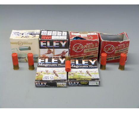 One-hundred-and-eleven Eley Magnum and similar 12 bore shotgun cartridges, some in original boxes.  PLEASE NOTE THAT A VALID 