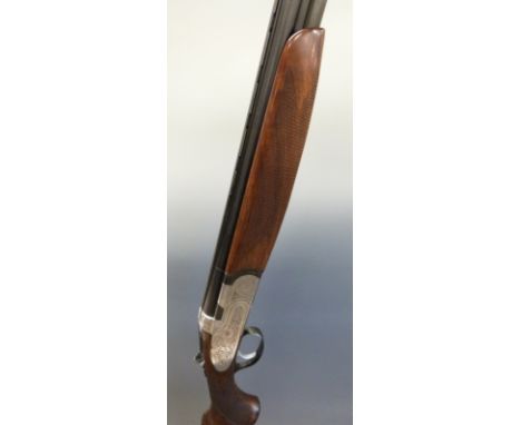 Beretta S57EL 20 bore over and under ejector shotgun with scrolling engraving to the sidelock plates, top plate, top lever, t