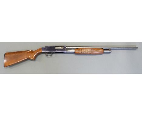 Mossburg New Haven 600AT 12 bore pump action shotgun with semi-pistol grip, raised ball sight and 24 inch barrel, overall len