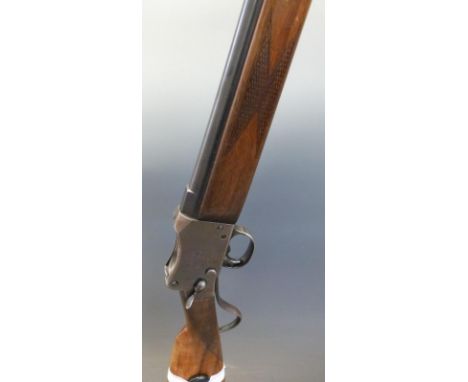 WW Greener GP Mk II 12 bore Matini-Henry action shotgun with 32 inch barrel, overall length 132cm, length of pull 37cm, seria