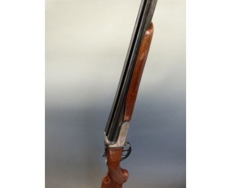Gunmark Kestrel 12 bore side by side shotgun with named and engraved locks, engraved top plate, top lever, underside and trig