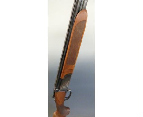 Chiavari Lames model 801 12 bore over and under ejector shotgun with bird and scrolling engraving to the lock, top plate, und