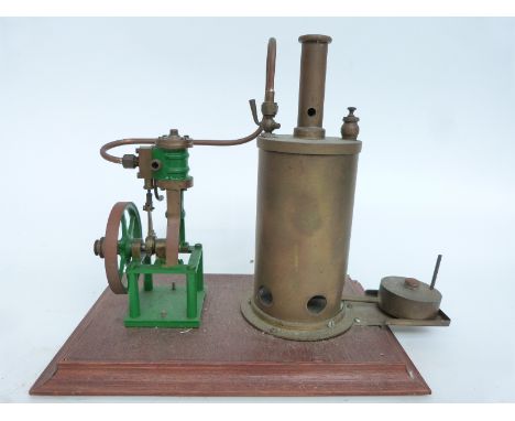 A spirit fired live steam plant with single cylinder engine, height 24cm