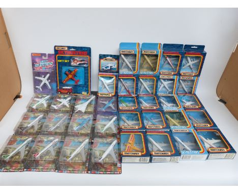 Thirty-six Matchbox Skybusters and Airlines of the World diecast model aeroplanes, all in original boxes 