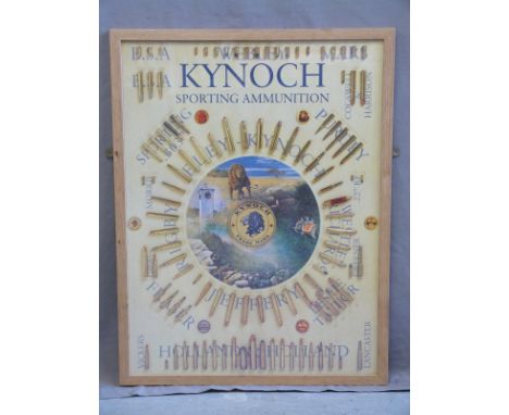 Kynoch sporting ammunition advertising/ shop display poster, 63 x 48cm, framed and glazed 