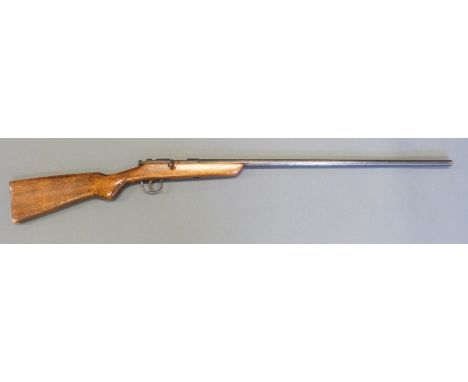 Webley & Scott 9mm bolt action garden gun with ball foresight and named 25 inch barrel, overall length 117cm, serial number 3