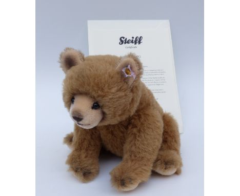 Steiff Teddy Bear Nodding Bear with brown mohair, 24cm, limited edition 231/750, with certificate of authenticity 