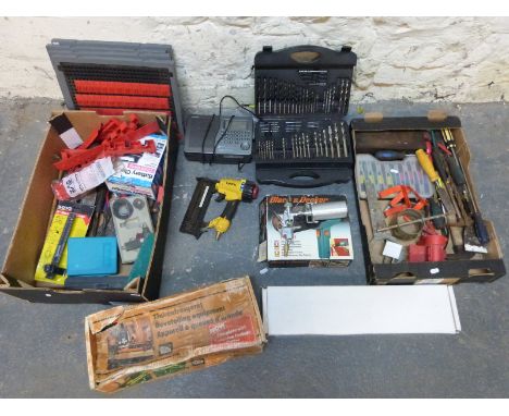 A large quantity of tools including Elu dovetail jig etc 