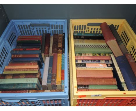 A selection of vintage and antique volumes and hard back books