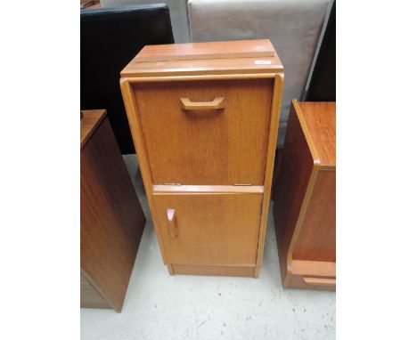 A vintage golden oak bedside cabinet , early G plan (E Gomme label)