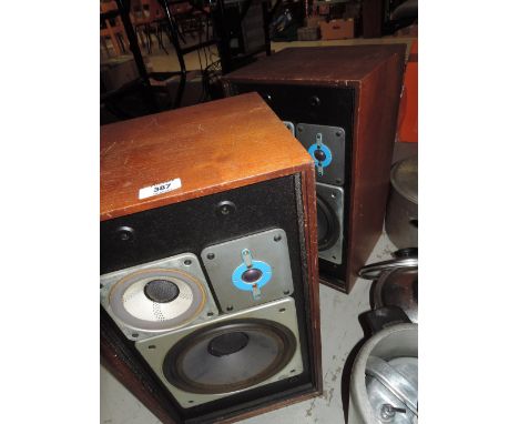 A pair of vintage speakers , Wharfedale Linton XP2