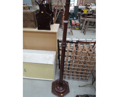 A stained frame standard lamp