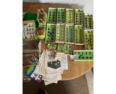 Diecast : Subbuteo - great original collection of older teams in boxes, goals, trainers/manager, paperwork etc - great lot