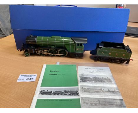 Diecast : Railway Douglas green engine &amp; tender - superb condition boxed 'o' gauge - looks new pos repro