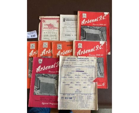 Football : Programmes (9) (1940s) majority Arsenal - mixed conditions