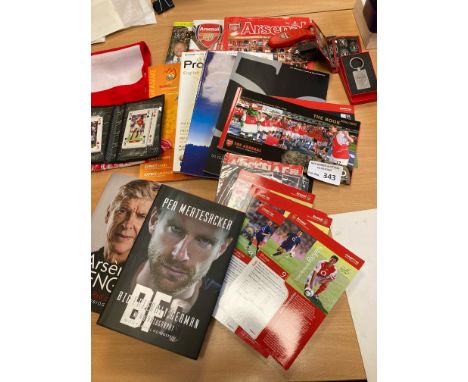 Football : Nice lot of Arsenal memorabilia along with some Euro Finals programmes