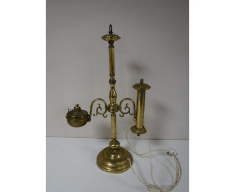 A vintage brass oil lamp (converted) 