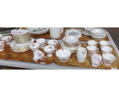 Three trays of assorted china: One tray of Radfords ‘Idyll’ Part  Tea ware:  six cups, saucers and two plates, milk jug and s