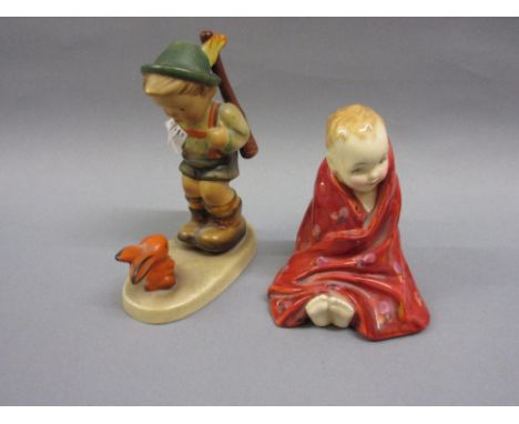 Royal Doulton figure, ' This Little Pig ' HN1793 together with a Hummel figure of a boy hiker