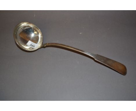 Silver Fiddle pattern soup ladle, Glasgow 1830