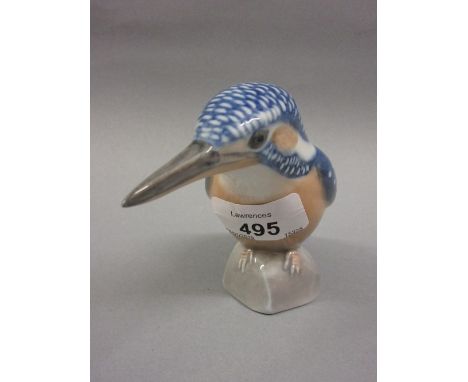 Royal Copenhagen porcelain figure of a kingfisher, model 3234 with original paper label