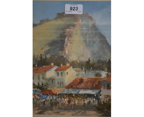 Roy Perry, mixed media, Continental square, 11.5ins x 8ins, framed