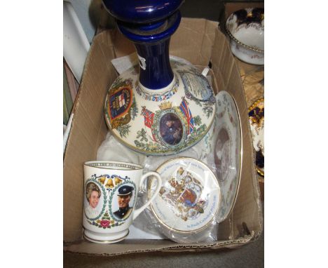Wade Trafalgar commemorative decanter and other miscellaneous commemorative items