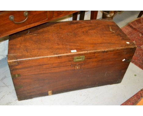 19th Century rectangular camphor wood trunk