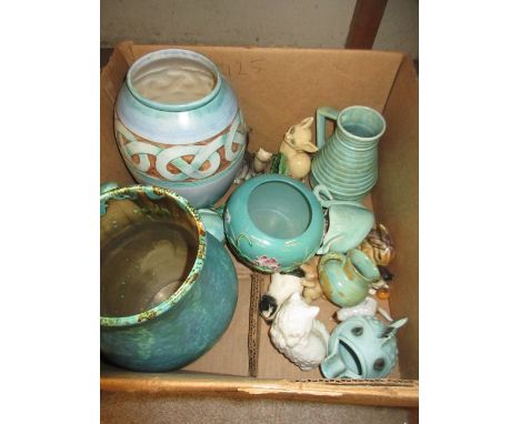 Beswick pottery vase, Crown Ducal jug vase and other miscellaneous pottery including: Sylvac, Goebel etc