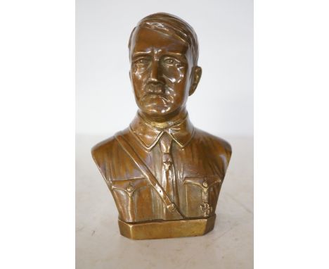 Bronze Hitler bust 