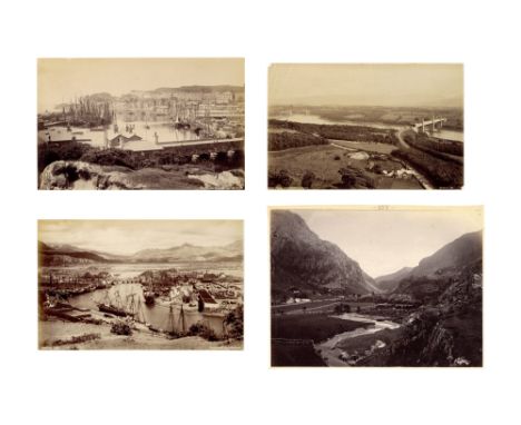 FRANCIS BEDFORD (1815-1894), Photographs of North Wales c.1870, albumen prints, all unmounted, two views of Porthmadog harbou